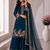 Peacock Blue Embroidery And Sequence Work Georgette Salwar Suit