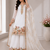 White Embroidery And Sequence Work Georgette Salwar Suit