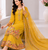 Yellow Embroidery And Sequence Work Georgette Salwar Suit