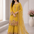 Yellow Embroidery And Sequence Work Georgette Salwar Suit