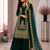 Green Color Embroidery And Sequence Work Silk Blend Salwar Suit