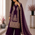 Purple Color Embroidery And Sequence Work Silk Blend Salwar Suit