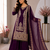 Purple Color Embroidery And Sequence Work Silk Blend Salwar Suit