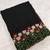 Black Color embroidery with cutwork Silk Blend Saree