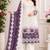 Dark lavender color shaded embroideried star georgette semi stitched salwar suit