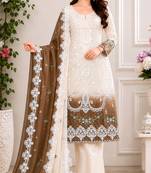 Coco color shaded embroideried star georgette semi stitched salwar suit