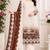 Coffee color shaded embroideried star georgette semi stitched salwar suit