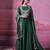 Women green silk sequin emroidery work kurta set