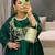 Women green silk sequin emroidery work kurta set