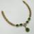 Green ad stone & agate stone necklace set with earrings, antique gold plated
