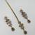 Purple ad stone & agate stone necklace set with earrings, antique gold plated