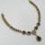 Purple ad stone & agate stone necklace set with earrings, antique gold plated