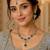 Blue ad stone & agate stone necklace set with earrings, antique gold plated