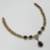 Blue ad stone & agate stone necklace set with earrings, antique gold plated