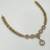 White ad stone & agate stone necklace set with earrings, antique gold plated