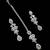 White ad & agate stone designer necklace set with earrings – rhodium plated
