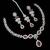 Ruby ad & agate stone designer necklace set with earrings – rhodium plated
