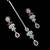 Ruby ad & agate stone designer necklace set with earrings – rhodium plated