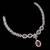 Ruby ad & agate stone designer necklace set with earrings – rhodium plated