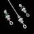 Green ad & agate stone designer necklace set with earrings – rhodium plated