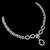 Green ad & agate stone designer necklace set with earrings – rhodium plated