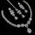 Baby pink ad & agate stone designer necklace set with earrings – rhodium plated