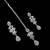 Baby pink ad & agate stone designer necklace set with earrings – rhodium plated