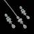 Pista green ad & agate stone designer necklace set with earrings – rhodium plated