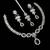 Purple & green ad & agate stone designer necklace set with earrings – rhodium plated