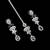 Purple & green ad & agate stone designer necklace set with earrings – rhodium plated