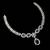 Purple & green ad & agate stone designer necklace set with earrings – rhodium plated