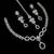 Blue & green ad & agate stone designer necklace set with earrings – rhodium plated