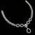 Blue & green ad & agate stone designer necklace set with earrings – rhodium plated