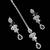Blue & green ad & agate stone designer necklace set with earrings – rhodium plated
