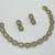 Pista green ad stone & agate stone necklace set with earrings, antique gold plated