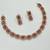 Ruby ad stone & agate stone necklace set with earrings, antique gold plated