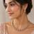 Baby pink ad stone & agate stone necklace set with earrings, antique gold plated