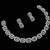 White ad & agate stone designer necklace set with earrings – rhodium plated