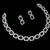 Green ad & agate stone designer necklace set with earrings – rhodium plated