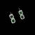 Green ad & agate stone designer necklace set with earrings – rhodium plated