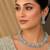 Pista green ad & agate stone designer necklace set with earrings – rhodium plated