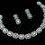 Pista green ad & agate stone designer necklace set with earrings – rhodium plated