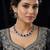 Purple & green ad & agate stone designer necklace set with earrings – rhodium plated