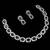 Purple & green ad & agate stone designer necklace set with earrings – rhodium plated