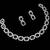Blue & green ad & agate stone designer necklace set with earrings – rhodium plated