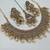 Full l c t agsta stone & agate stone necklace set with earrings, antique gold plated