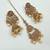 Full l c t agsta stone & agate stone necklace set with earrings, antique gold plated