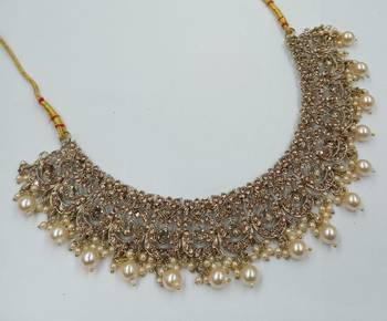 Full l c t agsta stone & agate stone necklace set with earrings, antique gold plated 4
