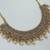 Full l c t agsta stone & agate stone necklace set with earrings, antique gold plated
