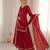 Women red silk sequin emroidery work kurta set
